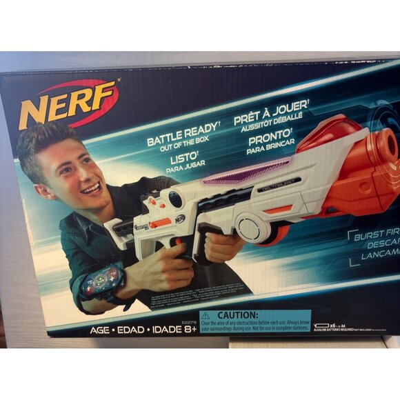 Nerf Laser Ops Pro Deltaburst Blaster W/ App Connectivity Bluetooth Light Sound - Picture 3 of 6